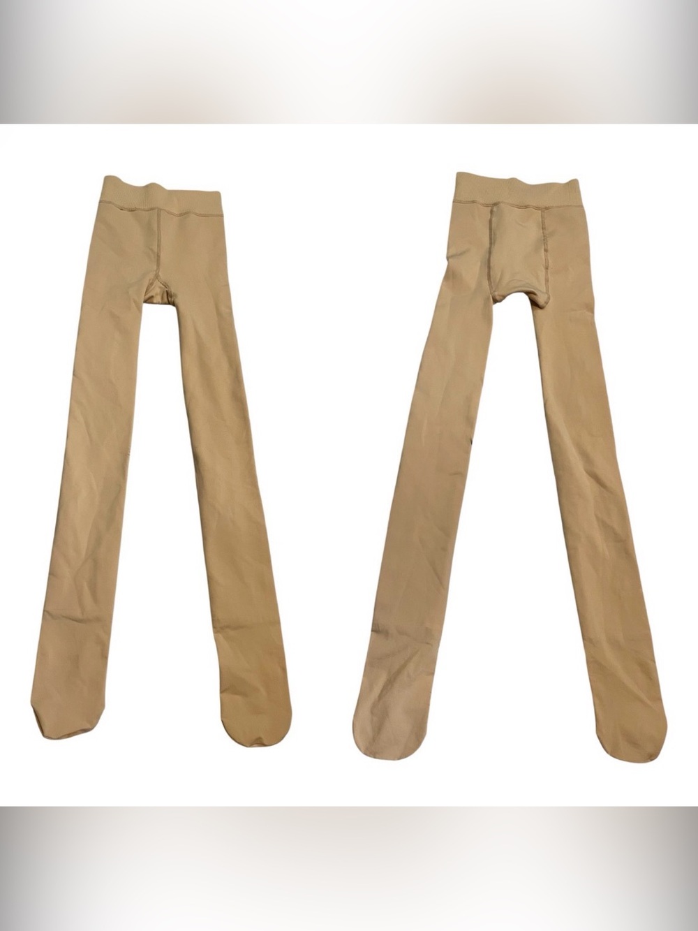 Thick Beige Nude Fleece Lined Tights